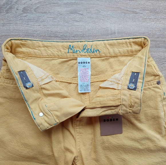 Mini Boden nwt yellow shorts size 11 - Picture 12 of 16